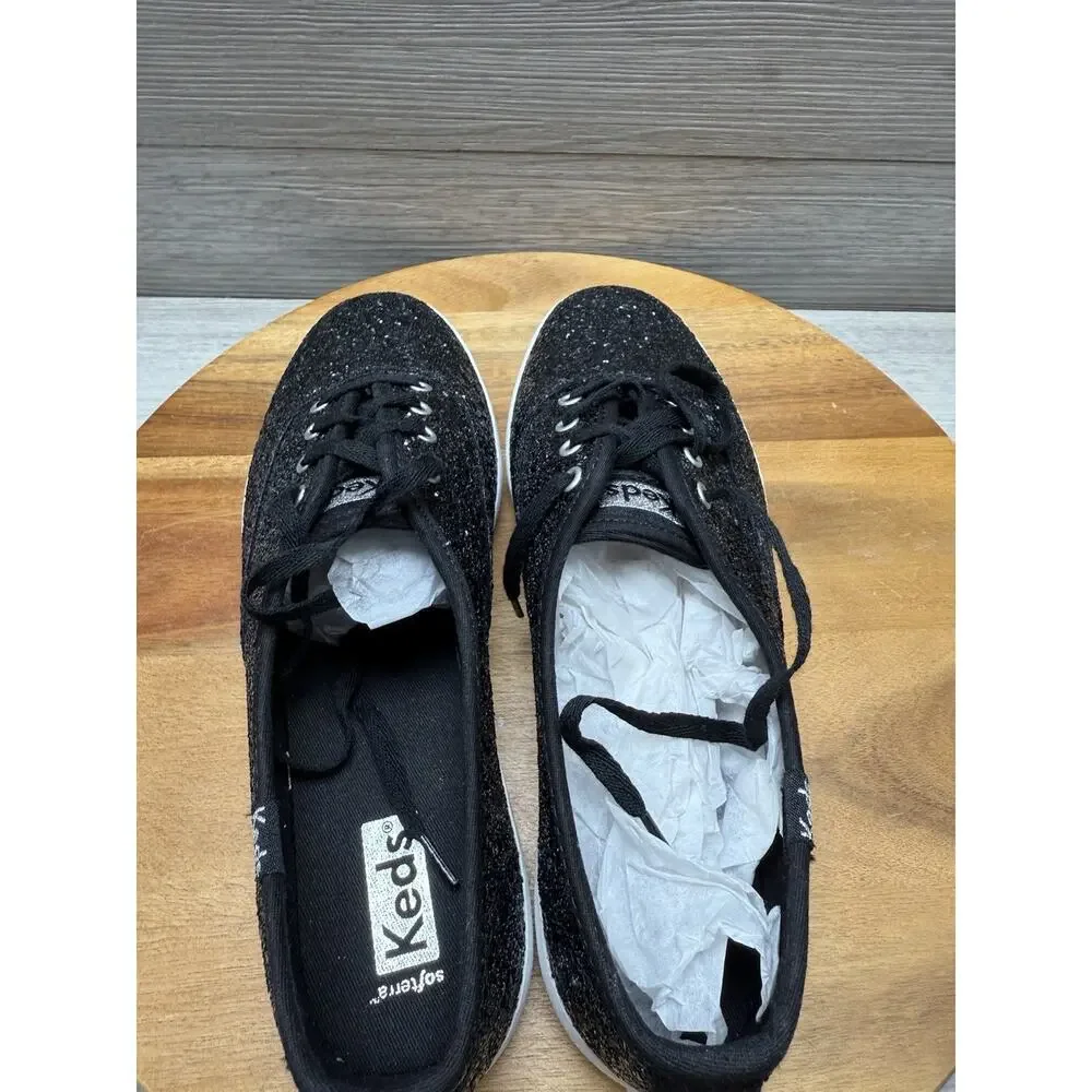 Keds Champion Glitter Celebration Sneakers, Black, Women's 7